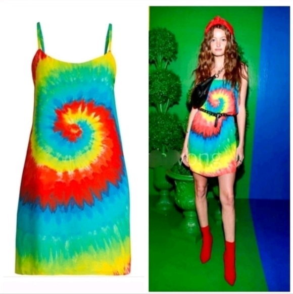 Alice + Olivia emmie tie dye mini dress SIZE Small NWT - Picture 2 of 16